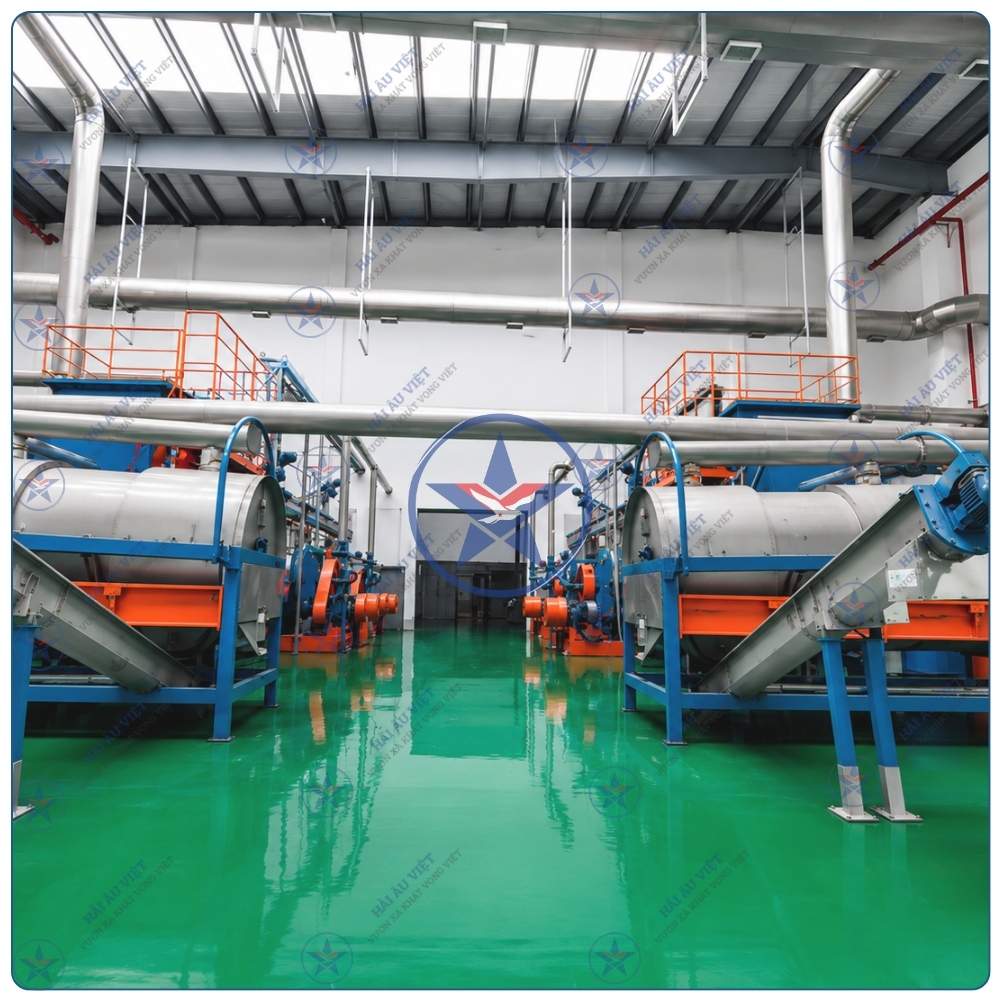 dây chuyền sấy bột cá