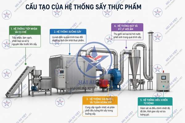 dây chuyền sấy thực phẩm