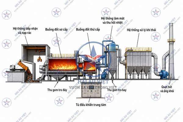 lò đốt rác thải y tế