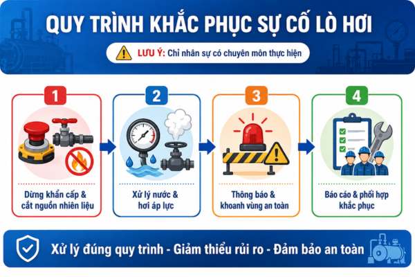 quy trình xử lý sự cố khi vận hành lò hơi