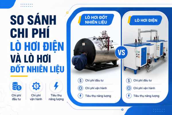 so sánh lò hơi điện và lò hơi đốt nhiên liệu